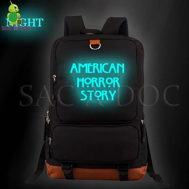 

American Horror Story Canvas Backpackluminous Backpack for Women Men Large Travel Rucksack Teenagers School Bag Laptop Backpack