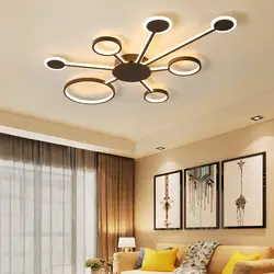 Современные творческие светодиодный Потолочные светильники для гостиной Спальня Алюминий блеск домашние светильники потолочный