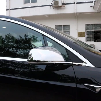 

Exterior ABS Chrome Car Rearview Mirror Cover Trim 2pcs fit for Tesla Model X 2016-2018