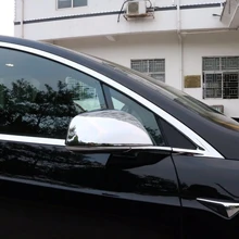 Exterior ABS Chrome Car Rearview Mirror Cover Trim 2pcs fit for Tesla Model X 2016-2018