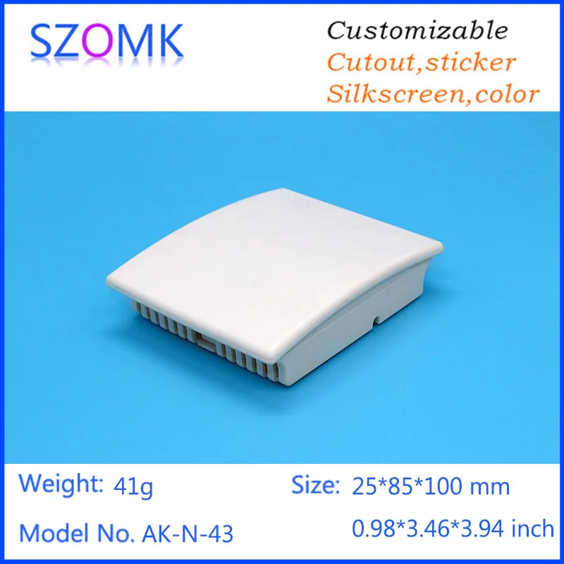 

4 pcs, 25*85*100mm white electronics abs plastic case wall mounting humity control box szomk hot selling plastic enclosure box
