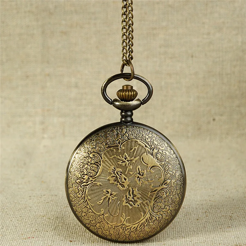 

Watches Men Vintage Bronze Tone Spider Web Design Chain Pendant Men's Pocket Watch Gif Handsome Relogio Masculino Antique M5