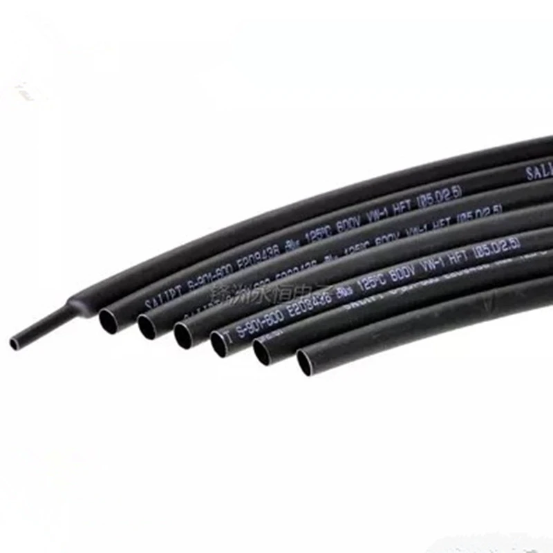 Black Heat Shrink Tube 2:1 Electrical Sleeving Cable/Wire Heatshrink Tubing Wrap