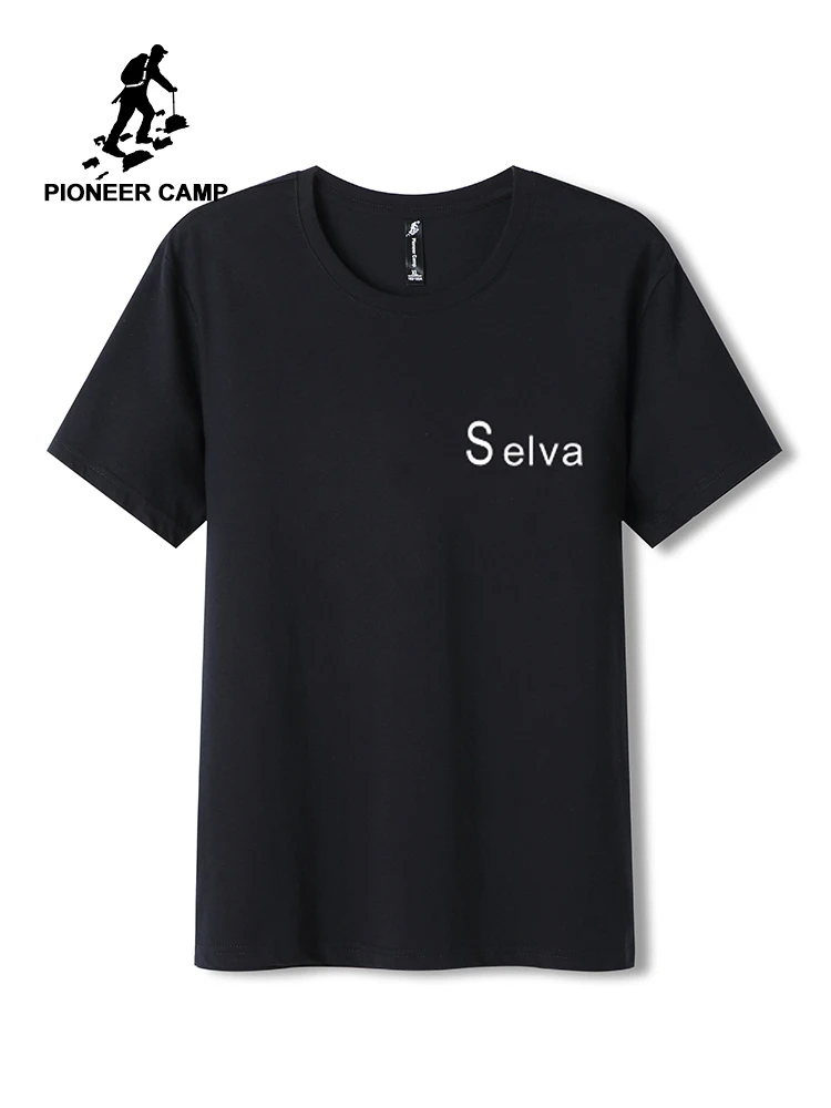 

Pioneer Camp 100% Cotton Casual Short Sleeve Men T shirt O-neck Knitted Comfortable Fabric Street Style Men T-shirt ADT901264