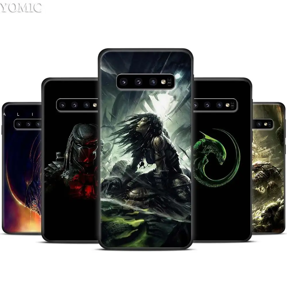 

Alien vs Predator Black Silicone Case for Samsung Galaxy S10 S10e S8 S9 Plus S7 A40 A50 A70 Note 8 9 Soft Cover Case