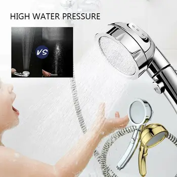 

Chrome High Turbo Pressure 50% Water Saving Ionic 3 Filters Shower Head