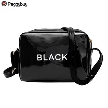 

Fashion Ladies Bags 2018 Zipper Bags Patent Leather Handbags Shoulder Crossbody Bag Girls Letters Candy Casual Messenger Bags