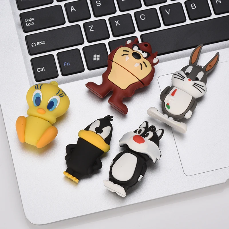 Флеш-накопитель 128 ГБ USB флеш-накопитель 64 32 16 8 жук кролик Даффи утка память
