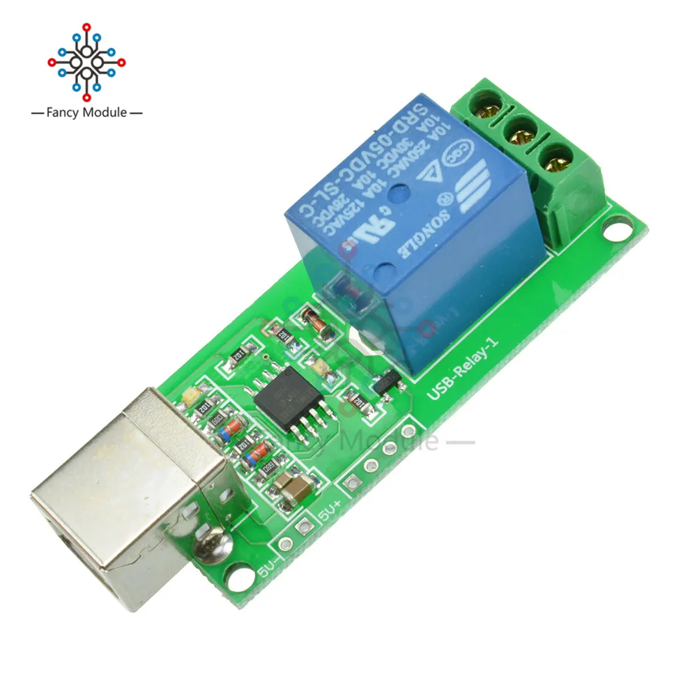 1 канальное USB реле 5 в программируемое Компьютерное управление для умного