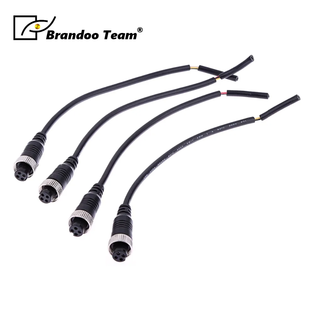 Aviation head extension line 4Pin car aviation female head line,one package include 4pcs cable