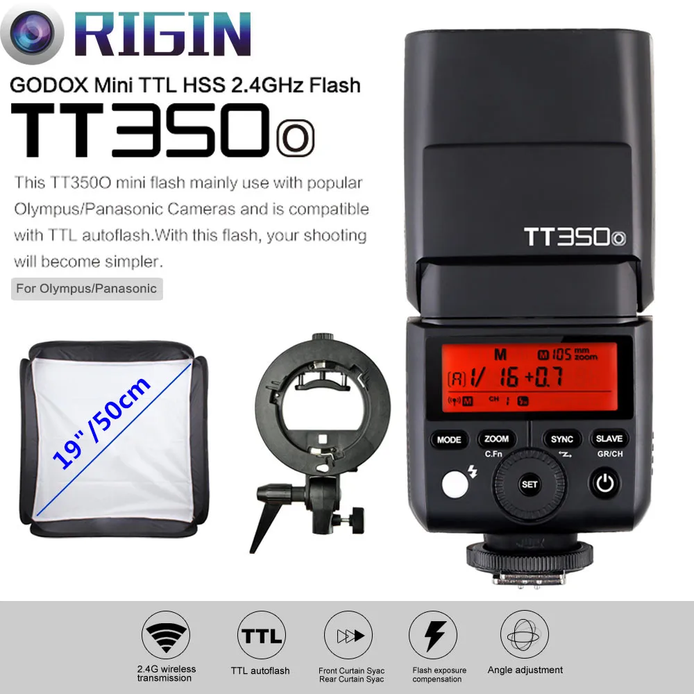 X1T-O TTL Trigger 1//8000s HSS 32 Channels 2.4G Flash Light Kit for Olympus Panasonic Mirrorless Digital Camera GODOX TT350o TTL Flash Light 2.4G HSS 1//8000s GN36 Camera Speedlite