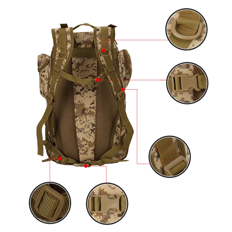 45L водонепроницаемый Оксфорд Открытый Спорт Военная Униформа Molle тактический дорожный рюкзак Кемпинг Туризм Треккинг Рюкзак Mochila сумка 800D