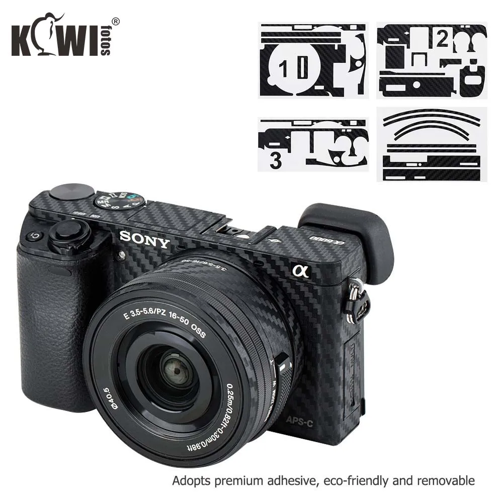 KIWIFOTOS KS-A6000CF камера из углеродного волокна пленка Комплект для sony A6000+ 16-50 мм объектив наклейки для камеры s украшения