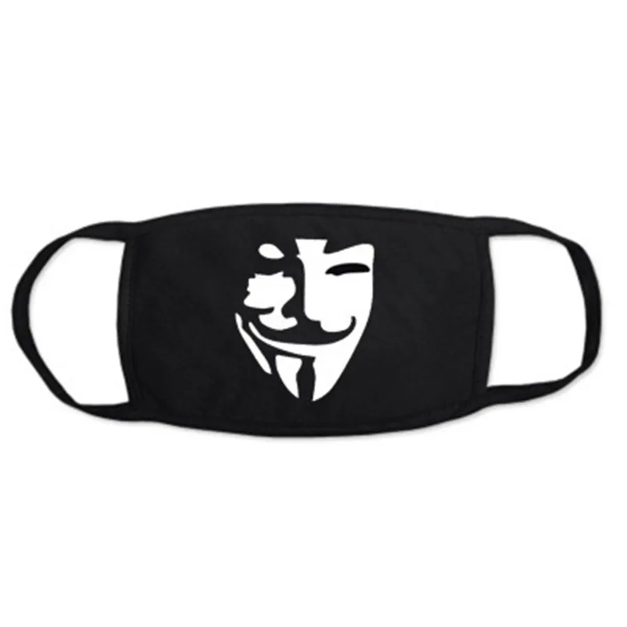 Хлопковая черная текстовая маска от пыли фильтр с активированным углем ветрозащитная защита от образования бактерий маски для лица для защиты от гриппа - Цвет: Black   V mask