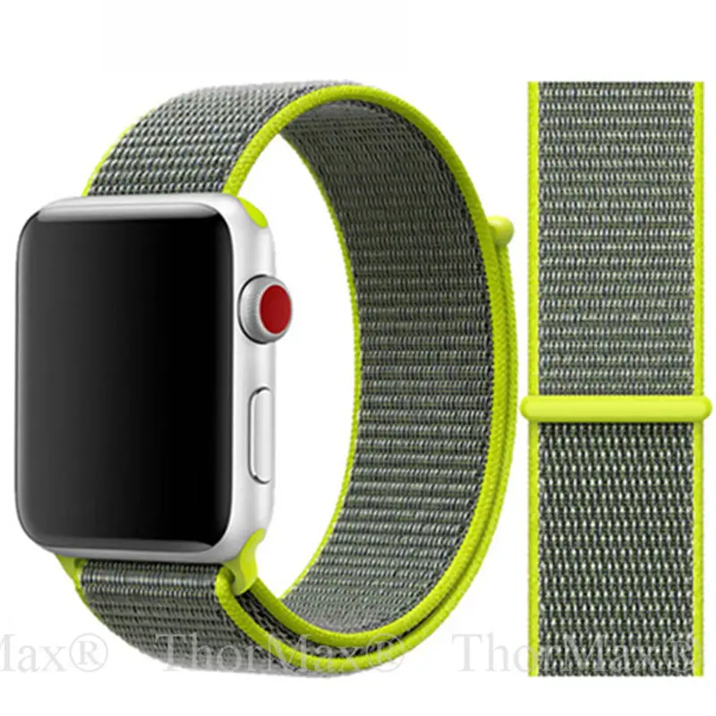 Нейлоновый ремешок для apple Watch band 5 4 3 iWatch band 42 мм 44 мм 40 мм apple wacth 4 3 2 аксессуары для браслетов Sport Loop correa - Цвет ремешка: 11-Flash