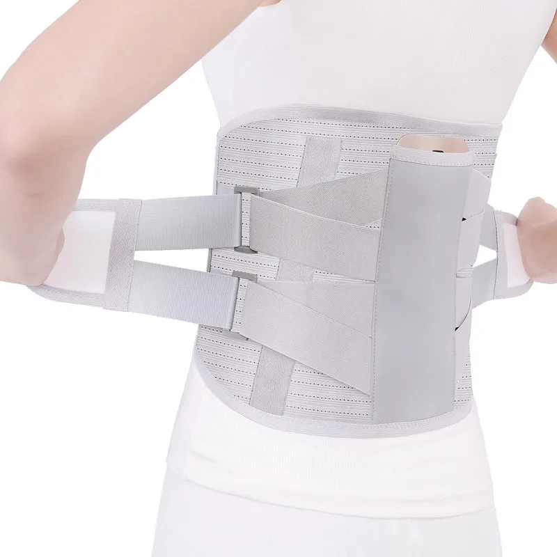 Adjustable Orthopedic Lumbar Support Belt With Steel Plates