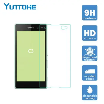 

For Glass Sony Xperia C3 Screen Protector Tempered Glass For Sony Xperia C3 Glass Phone Film Tempered For Sony C3 100pcs/lot
