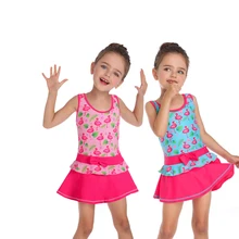 Купальники для девочек с Фламинго любовь юбка купальник маленькие дети Горячая весна милый