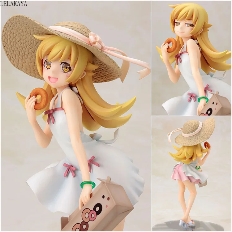 

Anime Oshino Shinobu Action Figure 17cm Alter Sunshine Kiss-Shot Wearing Straw Hat Dress Ver Model PVC Sexy Figure Brand New