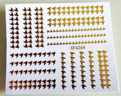 Модные 3D золото для ногтевого дизайна наклейки на заднюю часть клея наклейки для ногтей Советы красоты DIY - Цвет: 6264