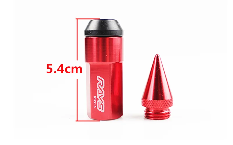 RASTP- Aluminum Alloy RAYS Racing Composite Nut Anti Theft Steel Head Lock Wheel Lug Nut Bolt With Spikes RS-LN038