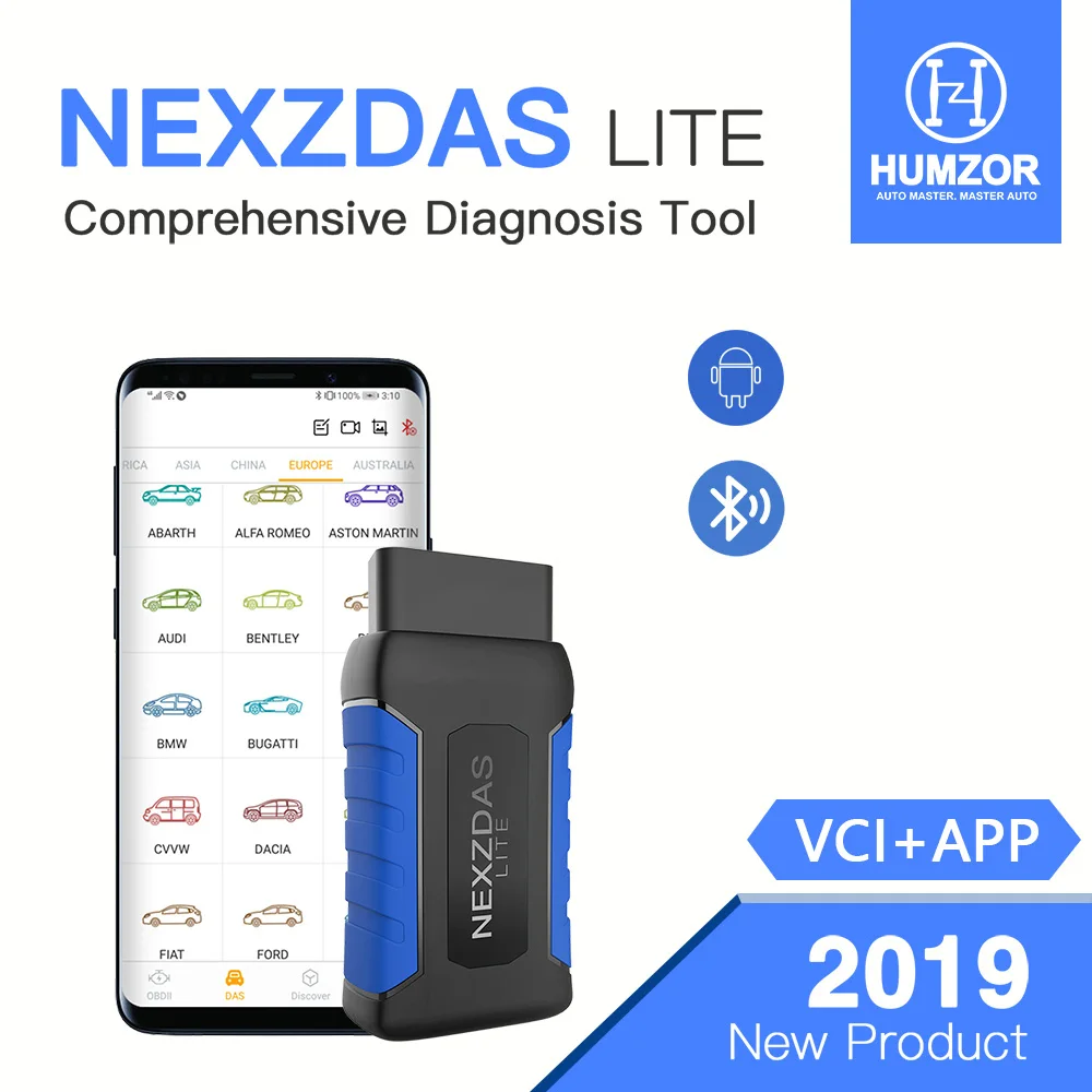 HUMZOR NexzDAS Lite полная система OBD2 сканер Bluetooth 4 2 12 24 в авто комплексное