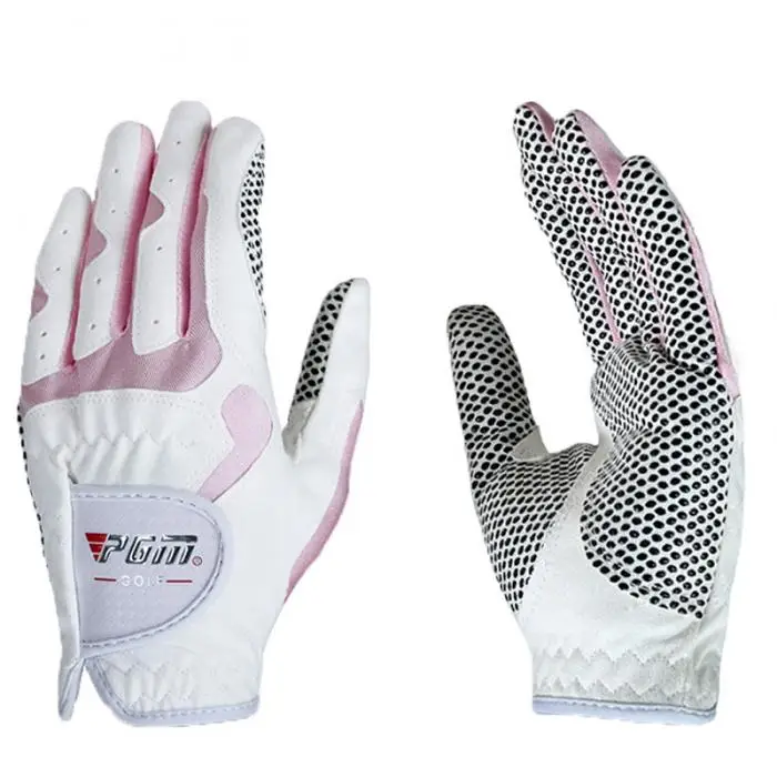 Новое поступление, 1 пара, мягкие противоскользящие Дышащие Регулируемые перчатки для гольфа с левой правой рукой, варежки, ручная одежда для женщин, для тренировок в гольф