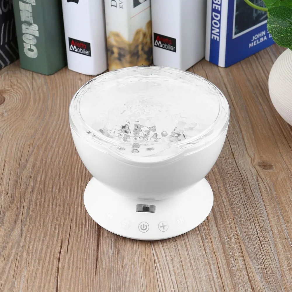 

2pcs White Ocean Wave Starry Sky LED Night Light Projector Novelty RC Lamp Nightlight Illusion Light For Baby Children