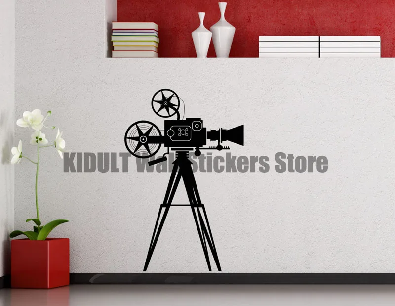 Movie Camera Wall Stickers Home Theater Tape Movies Vinyl Decals Photos