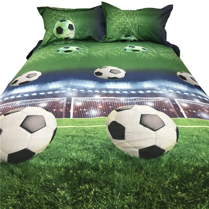 Постельное белье для футбола, 3D постельное белье, пододеяльник, кровать в виде листа сумки, покрывало, Комплект постельного белья, наволочка, Королевский размер, doul