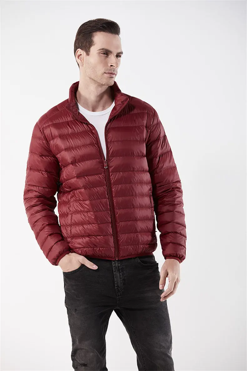 Customized White Duck Down Jacket Men Winter Ultralight Light Male Parka Coats Man Brand Clothing Water Resistant Outwear Autumn8