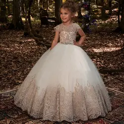 Бабочка новые детские пышные вечерние платья Кружева бальное платье для девочек в цветочек платья для свадьбы платье для первого