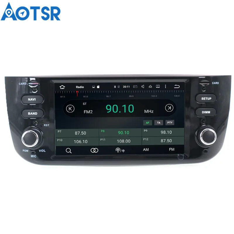 Flash Deal Newest Android 9.1 Car DVD Player GPS Navigation For Fiat Punto 2009-2015 Radio Multimedia stereo IPS screen Free MAP Recorder 8