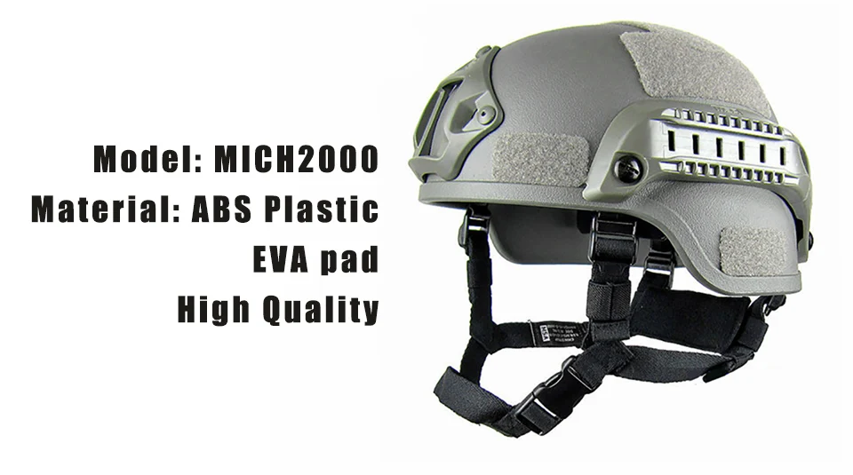 Quality Lightweight FAST Helmet MICH2000 Airsoft MH Tactical Helmet Outdoor Tactical Painball CS SWAT Riding Protect Equipment