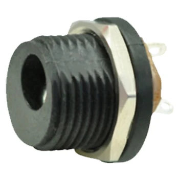 

10x DIY DC Power Jack Socket female panel mount charging connector 5.5x2.1mm DC-021 Black