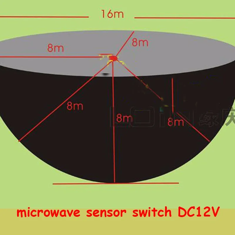 Мини DC12V СВЧ радар умный датчик движения светильник СВЧ-переключатель потолочный встраиваемый настенный датчик переключатель датчик движения