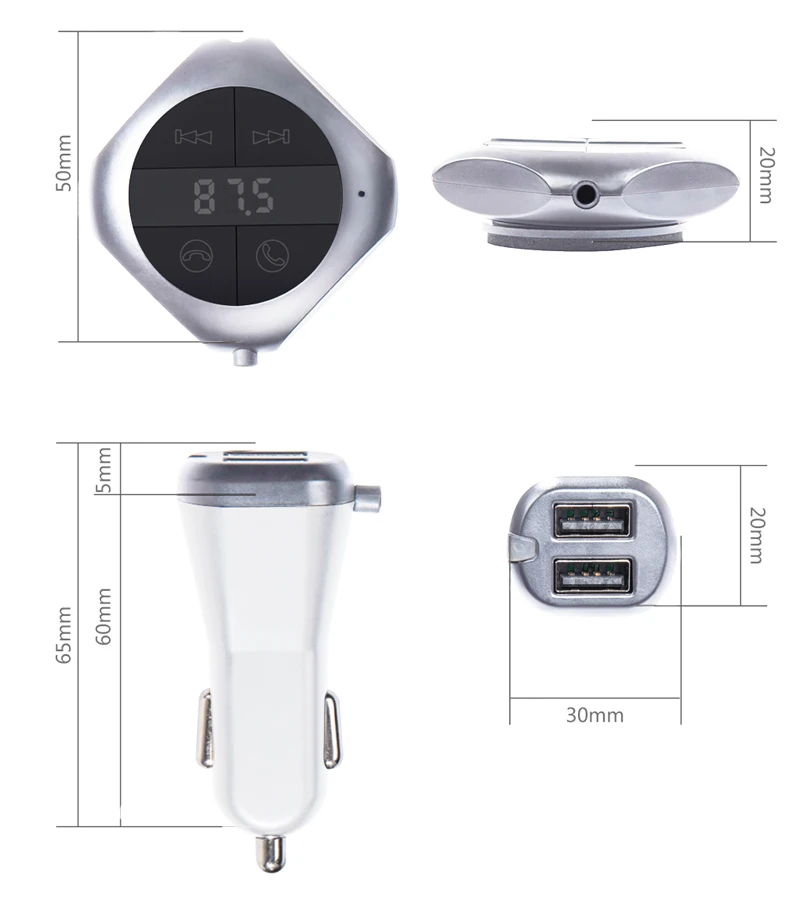 JINSERTA автомобильный Bluetooth fm-передатчик Handsfree автомобильный комплект MP3 плеер Радио монитор напряжения TF U диск 2 USB Автомобильное зарядное устройство