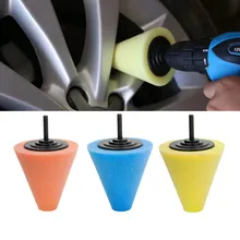 3 дюймов автомобиль концентратор полировальная Подложка для губки приработки поролонная губка конический автомобиля Красота Воском Губка для полировки диска