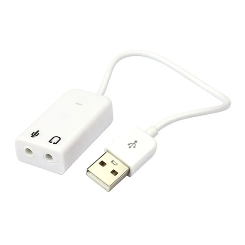 USB 2,0 Виртуальный 7,1 канальный аудио usb звуковая карта аудио интерфейс звуковая карта адаптер Белый для ноутбука ПК Mac дропшиппинг