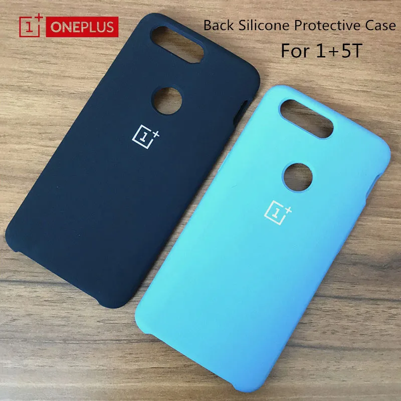 

Original Oneplus 1+ 5T Soft Silicone Case &Cover Back Protective Case One plus Five T Black Silky liquid soft shell Power Button