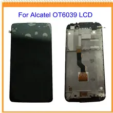 For Alcatel one touch idol 3 OT6039 6039 LCD Screen Display + Touch Screen Digitizer with Frame Black Free Shipping