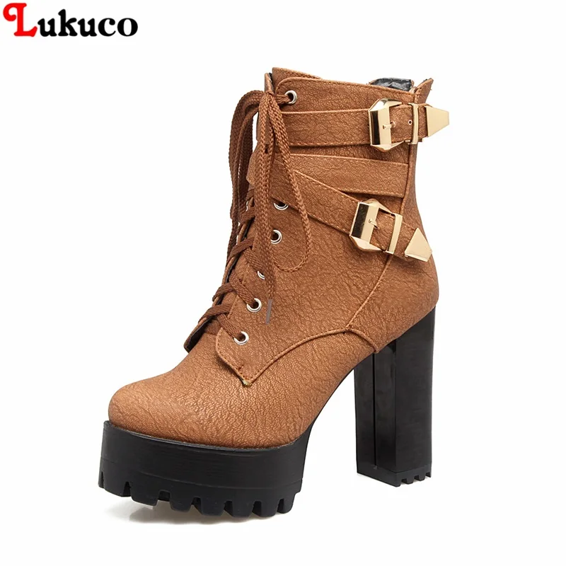 

Elegant Plus Size 40 41 42 43 44 45 46 47 48 Ankle Boots Women Platform High Heels Female Shoes Woman Short Boot Ladies Footwear