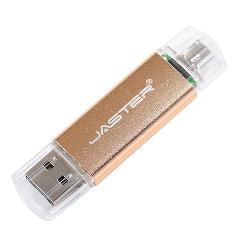 SHANDIAN OTG USB флеш-накопитель, высокоскоростной флеш-накопитель, 64 ГБ, 32 ГБ, 16 ГБ, 8 ГБ, 4 Гб, внешний накопитель, флешка двойного назначения - Цвет: Rose gold