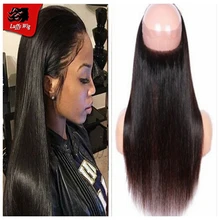 8A Pre Plucked 360 Lace Frontal Closure Brazilian Virgin Hair Straight 360 Frontal With Natural Hairline Baby Hair Frontals 360