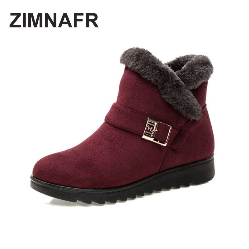 

ZIMNAFR BRAND 2017 NEW WOMEN WINTER BOOTS SNOW BOOTS FLOCK ZIPCODE LIGHT WARM AUTUMN BOOTS WOMEN WINTER SHOES