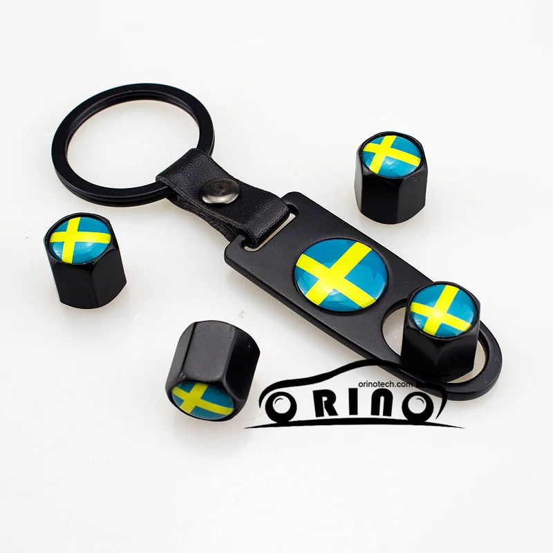 Sweden Flag Car Wheel Tire Valve Cap