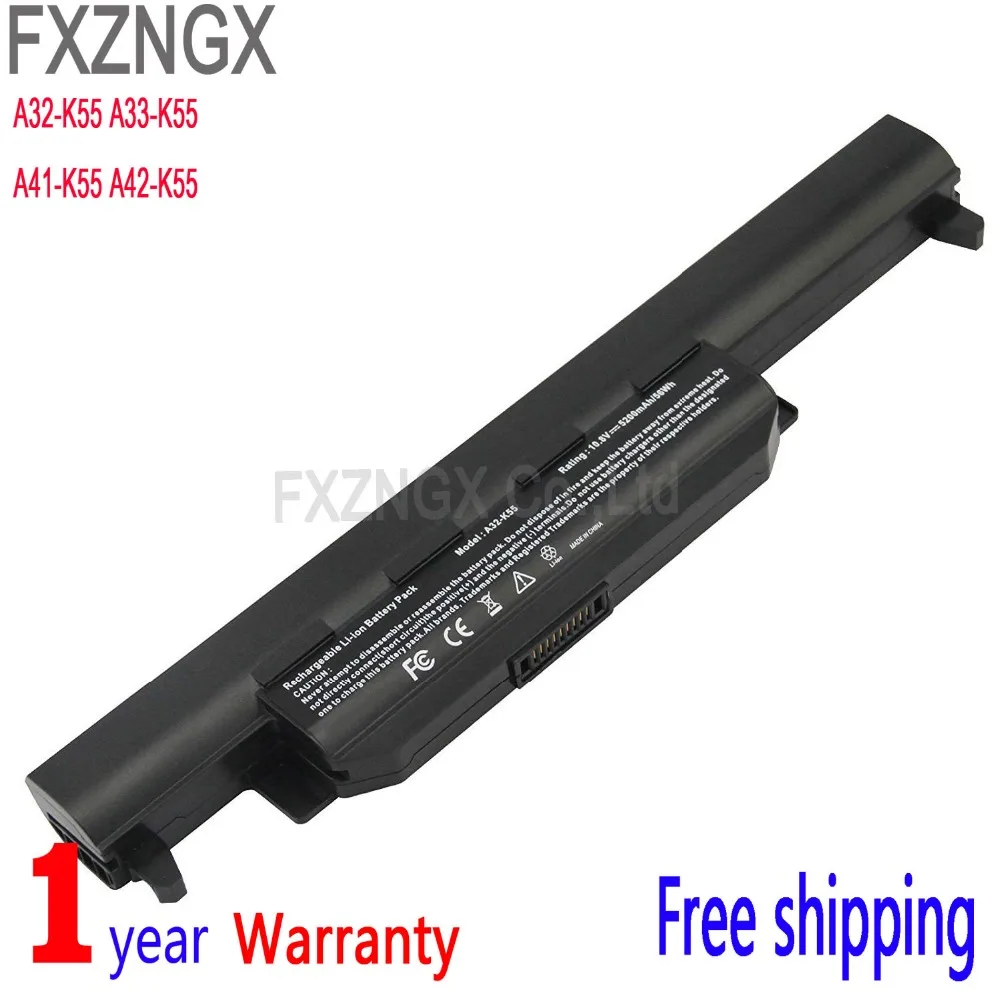 

FXZNGX A32-K55 Portable Computer Battery For ASUS A45 A55 A75 K45 K75 U57 X45 X55 X55C X55U X75 K55A K55N R400 R500 Series