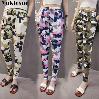 

Camouflage women's pants capris with high waist stretch summer 2019 harem pants for women trousers woman pants female Plus size