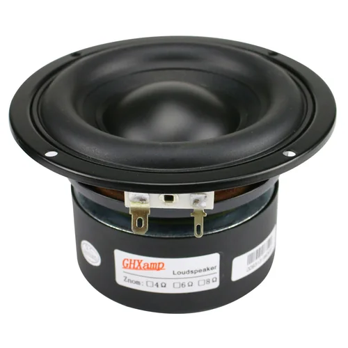 GHXAMP 4 인치 우퍼 서브 우퍼 스피커 유닛, 4ohm 40W 폴리머 캡 롱 스트로크 고무 컴퓨터 멀티미디어 스피커 업그레이드 1 개 3
