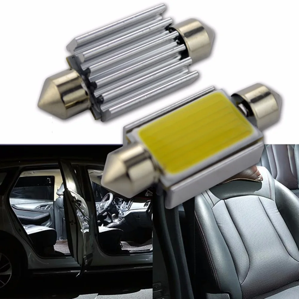 

4x 5W Canbus Led Festoon 31mm 36mm 39mm 41mm SV8,5 C10W C5W Led COB AC/DC12V Lamp Lighting Car Dome Bulb License Plate Lights